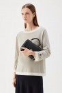 Busnel Sand/ecru 'Helen Contrast Topp' 100% merino genser thumbnail
