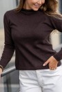 Amuse Brown 100% cashmere 'Martine' tynn genser med ledig turtleneck thumbnail