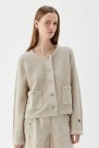 Busnel Sand 'Estelle' 100% bomull struktur cardigan thumbnail