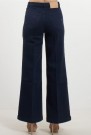 Vicolo Navy 'Giudith' high waist vid bukse med gullknapper L34 thumbnail