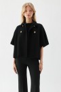 Busnel Sort 'Gertrude Cape' capejakke thumbnail