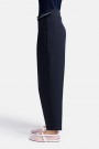 Cambio Royal navy 'Elaine Pleat' techno trendy egg-shaped bukse med fastmontert belte thumbnail