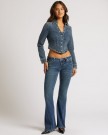 True Religion Dark wash 'Joey' Low Rise Flare Flap jeans thumbnail