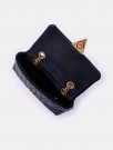 Vicolo Sort 'Belleville Bag Small' veske i vattert kalveskinn thumbnail