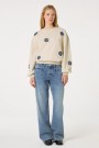 Fabienne Chapot Oatmeal melange 100% organisk bomull 'Luna Sweater' collage med solmerker thumbnail
