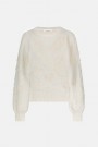 Fabienne Chapot Cosy white 'Edo' bomullmiks genser med broderier av hjerter og stjerner thumbnail
