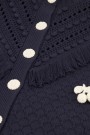 Fabienne Chapot After midnight blue 'Frido' bomullsmix cardigan med brodert kirsebær thumbnail