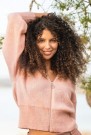 Hést Rose smoke 'Martha short' cardigan med zip thumbnail