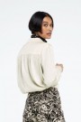 Fabienne Chapot Cream white 100% viskose 'Lot Blouse' skilpaddemønstret skimret skjorte thumbnail