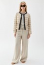 Busnel Light beige/black 'Ida Contrast Down Jacket' tynn boblejakke thumbnail