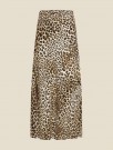 Beaumont Natural leopard viskose/rayon 'Lonneke' biasskåret vippeskjørt thumbnail