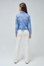Salsa Jeans Lys blå slim fit jeansjakke thumbnail