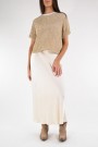 Vicolo Gullskimret viskose lurex heklestrikket topp thumbnail