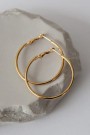 Timi Of Sweden Jo - Medium Hoop Earrings 35 Mm Stainless Steel - Gold thumbnail
