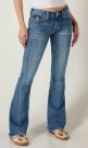 True Religion Arabella 'Joey Low Rise' flare jeans med søm langs ben og flapslommer thumbnail