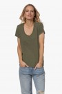 American Vintage Khaki vintage 'Jac48v' supertynn viskose/bomull t-shirt thumbnail