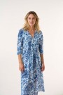 One Season Hydra navy 'Long Poppy' 100% bomull kjole thumbnail