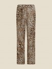 Beaumont Natural leopard viskose/rayon 'Loulou' viddebukse med belte thumbnail