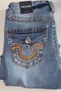 True Religion Itonda medium wash Rainbow mid rise 'Becca' MR Bootcut Big T Flap jeans thumbnail