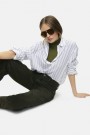 Cambio Forest green microcord 'Elin' barrel-bukse thumbnail