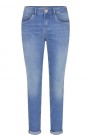 Mos Mosh Light blue 'Bradford Mavi' Jeans med toniton stikninger og opprulling thumbnail