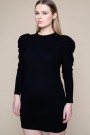 Ella&il Sort 'Alberte Wool Dress' cashmere/merino kjole med pufferm thumbnail