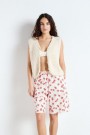 American Vintage Pearl 100% bomull 'Cya19a' boucle vablestrikket vest thumbnail