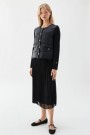 Busnel Sort 'Iva Down Jacket' strikket dunjakke thumbnail