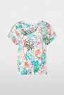 Marc Cain Breath bladmønstret bomullstreth t-shirt thumbnail