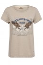 Mos Mosh Feather gray 100% bomull 'Zibby Tee' t-shirt med motiv thumbnail