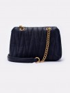 Vicolo Sort 'Belleville Bag Small' veske i vattert kalveskinn thumbnail
