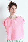 American Vintage pink powder 'Bai07a' 100% bomull poplin boxy topp thumbnail