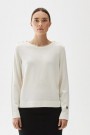 Busnel Ecru 'Annika' 100% merino genser med gullknapper. Bestselger! thumbnail