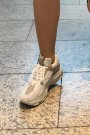 Shoe Biz Sand cream white 'Pilou Sand Mix' sneakers med chunky hvit såle thumbnail