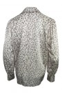 Amuse Offwhite/latte 'Lisbeth Printed' silkebluse med v-hals og slag thumbnail