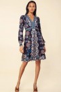 Hale Bob Sortblå mønstret 'Salome' microfiber jersey kjole thumbnail