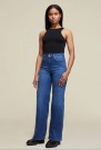 Lois Teal Stone 'Palazzo' silkeaktig vid jeans L30 thumbnail
