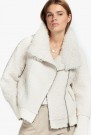 Beaumont Winter white vendbar faux fur 'Bm055 10 223' lammy biker jacket thumbnail