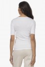 Majestic Hvit 'M001 Fts 376' viskose stretch topp med liten erm. Super! thumbnail