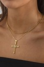 Timi Of Sweden Gull Azura krystall kors kjede. Bestselger thumbnail