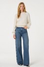 Fabienne Chapot Cosy white 'Edo' bomullmiks genser med broderier av hjerter og stjerner thumbnail