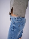Mos Mosh Blue 'Vicky Olin' kort jeansskjørt med inka-dekor i linning thumbnail