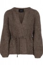 Ella&il Brown chunky mohairmix 'Fredrikke Chunky Cardigan' med belte thumbnail