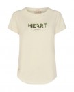 Mos Mosh Ecru 'Leni O-ss Tee Heart' t-shirt i organisk bomull thumbnail
