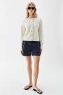 Busnel Ecru 'Vega Solid Jacket' 100% bomull jakke thumbnail