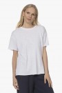 American Vintage Hvit 100% bomull oversized 'Son02fg' t-shirt med råkant og søm bak. Favoritt. thumbnail