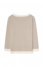 Busnel Sand/ecru 'Helen Contrast Topp' 100% merino genser thumbnail