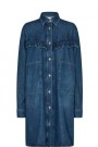 Mos Mosh Denim Dark blue 'Chase Frill Dress' jeanskjole med rysjer thumbnail
