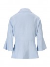 Ella&il Kentucky blue 'Guro Linen Shirt' linbluse med volanger thumbnail