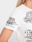 Marc Cain Hvit økologisk bomull t-shirt med Venezia-print thumbnail